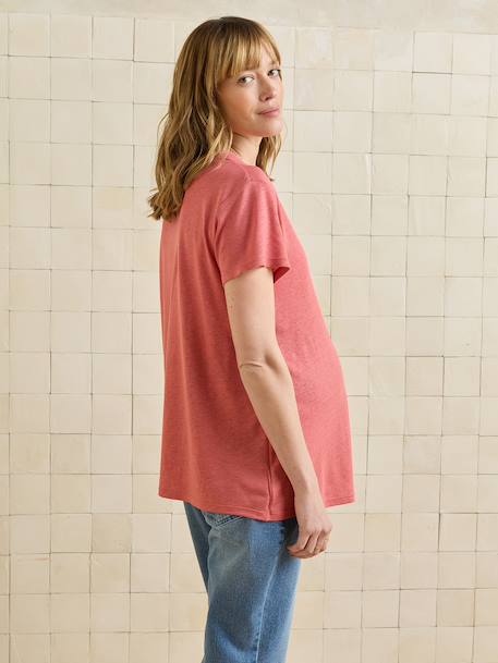 V-neck nursing t-shirt old rose - vertbaudet enfant 