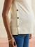 Sleeveless organic cotton nursing clothes t-shirt beige+khaki - vertbaudet enfant 