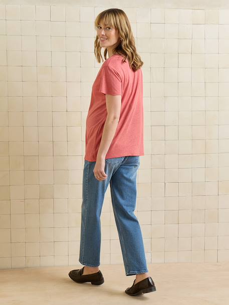 V-neck nursing t-shirt old rose - vertbaudet enfant 