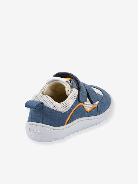 Chaussures barefoot BAZE enfant Froddo bleu jean+caramel - vertbaudet enfant 