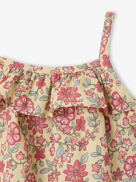 Girl's playsuit with thin straps pale yellow - vertbaudet enfant 