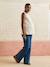 Sleeveless organic cotton nursing clothes t-shirt beige+khaki - vertbaudet enfant 