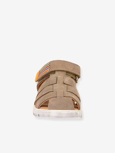 KEKO children's FRODDO sandals beige+caramel+denim blue - vertbaudet enfant 