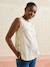 Sleeveless organic cotton nursing clothes t-shirt beige+khaki - vertbaudet enfant 