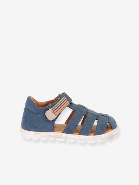 KEKO children's FRODDO sandals beige+caramel+denim blue - vertbaudet enfant 