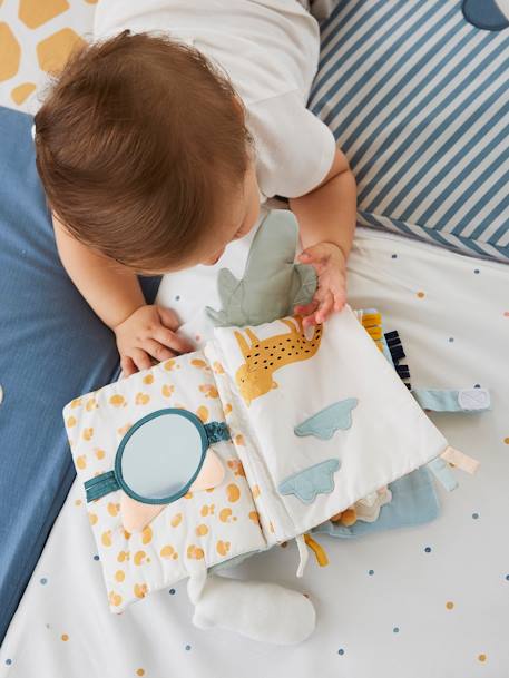 Baby Comforter Book, Panda Blue - vertbaudet enfant 