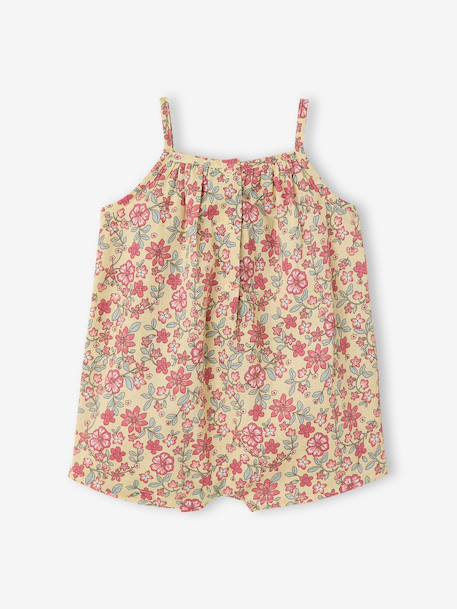 Girl's playsuit with thin straps pale yellow - vertbaudet enfant 
