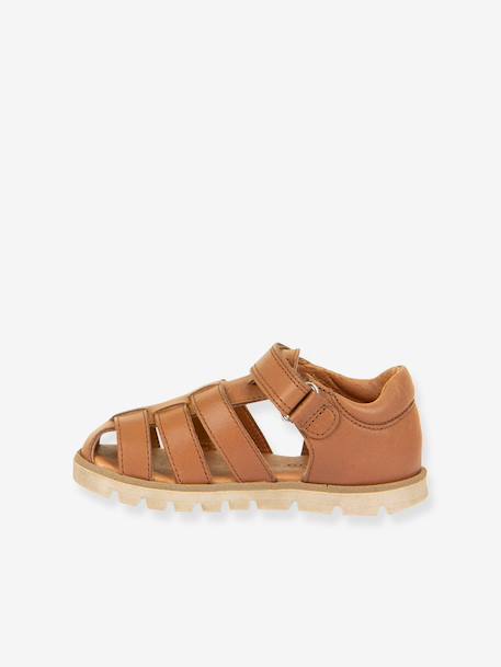 KEKO children's FRODDO sandals beige+caramel+denim blue - vertbaudet enfant 