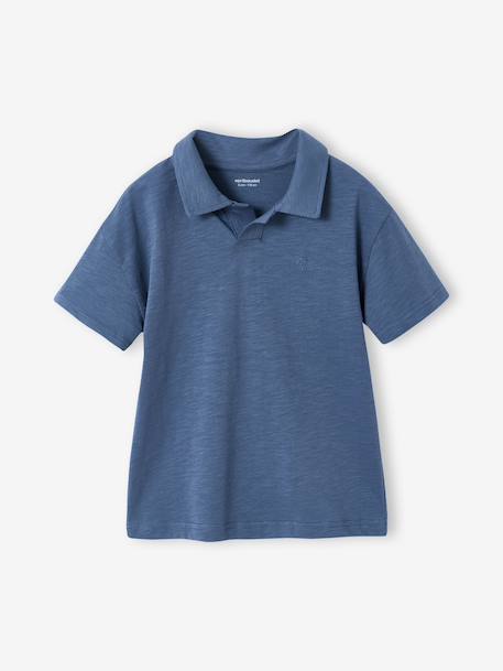 Polo uni garçon bleu - vertbaudet enfant 