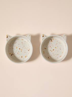 Linge de lit & Déco-Décoration-Animaux de compagnie-Lot de 2 gamelles pour chat en céramique