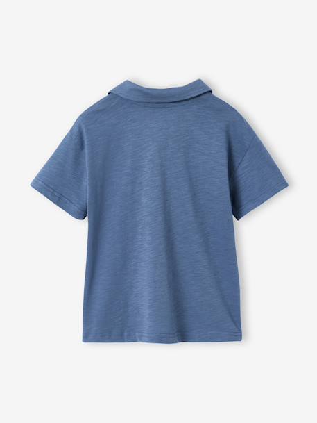 Polo uni garçon bleu - vertbaudet enfant 
