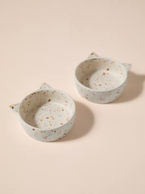 Bedding & Decor-Set of 2 Ceramic Cat Bowls, FAMILY