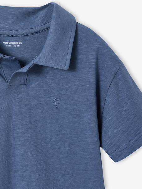 Plain polo shirt for boys blue - vertbaudet enfant 
