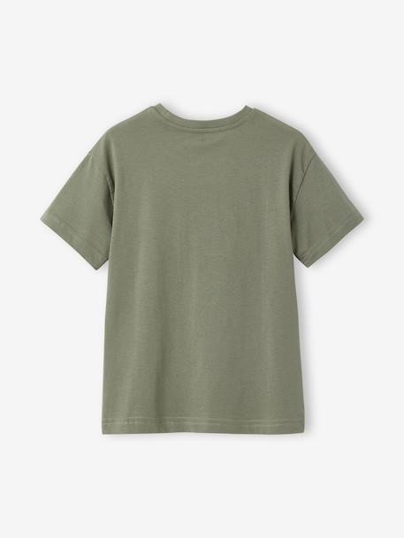 Boy's short-sleeved t-shirt lichen+marl white - vertbaudet enfant 