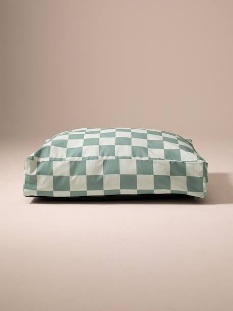 Housse matelas coton rectangle carreaux bleu - vertbaudet enfant 