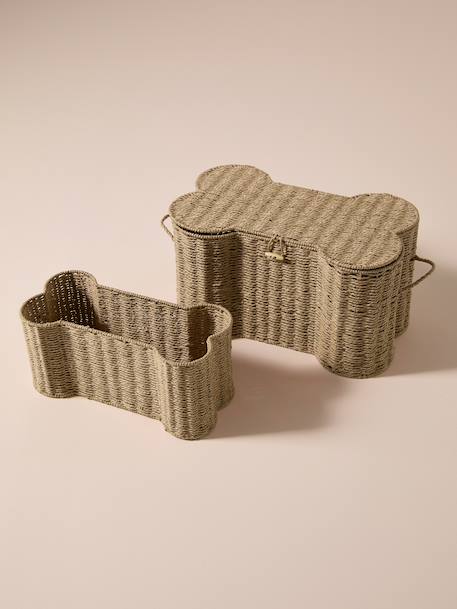Pack of 2 toy trunks with rope in bone shape beige - vertbaudet enfant 
