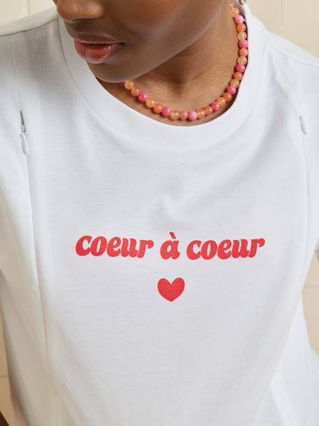 Nursing clothes short-sleeved T-shirt white - vertbaudet enfant 