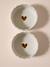 Pack of 2 scalloped ceramic bowls ecru - vertbaudet enfant 