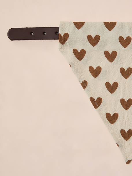 Cotton dog bandana chequered beige+printed brown+printed white - vertbaudet enfant 