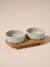 Pack of 2 ceramic bowls with stand printed white - vertbaudet enfant 