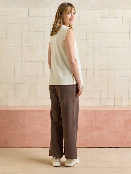 Straight leg maternity trousers chocolate - vertbaudet enfant 
