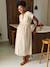 Long buttoned nursing dress in organic cotton ecru - vertbaudet enfant 