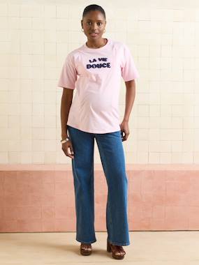 Vêtements de grossesse-Allaitement-T-shirt manches courtes allaitement coton bio