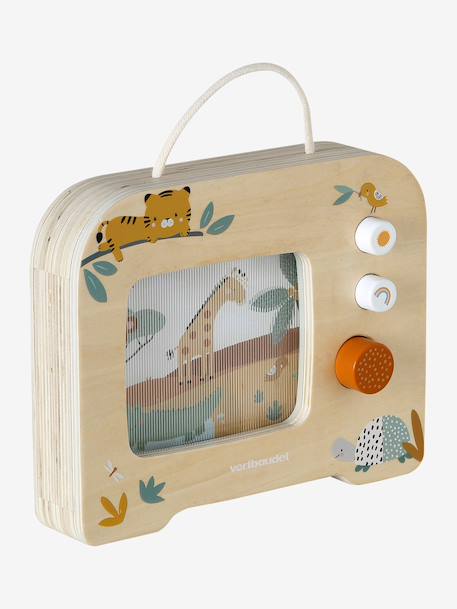 FSC® wooden musical television yellow - vertbaudet enfant 