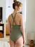 Reversible maternity swimsuit khaki - vertbaudet enfant 