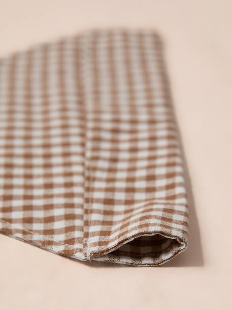 Cotton dog bandana chequered beige+printed brown+printed white - vertbaudet enfant 