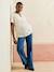 Maternity blouse with V-neck ecru - vertbaudet enfant 