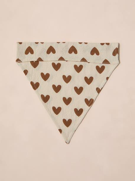 Cotton dog bandana chequered beige+printed brown+printed white - vertbaudet enfant 