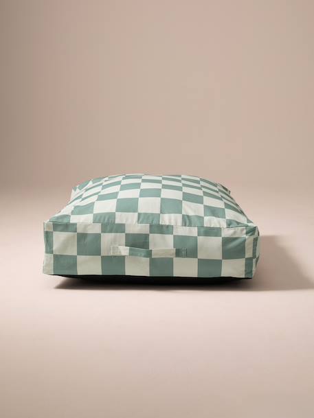 Cotton mattress cover for rectangular mattresses chequered blue - vertbaudet enfant 