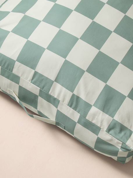 Housse matelas coton rectangle carreaux bleu - vertbaudet enfant 