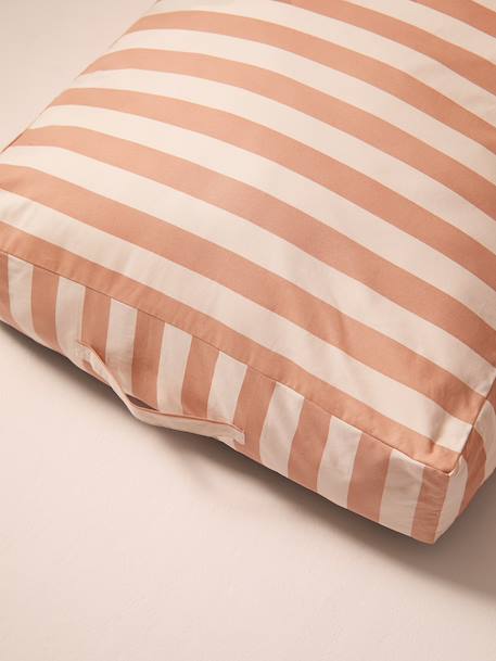 Cotton mattress cover for rectangular mattresses chequered blue+striped white - vertbaudet enfant 