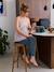 4-Piece Loungewear Set, Maternity & Nursing Special BLUE DARK ALL OVER PRINTED+sage green - vertbaudet enfant 