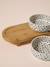 Pack of 2 ceramic bowls with stand printed white - vertbaudet enfant 