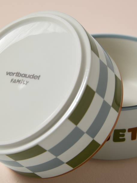 Pack of 2 ceramic bowls printed white - vertbaudet enfant 