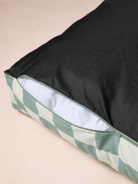 Cotton mattress cover for rectangular mattresses chequered blue - vertbaudet enfant 