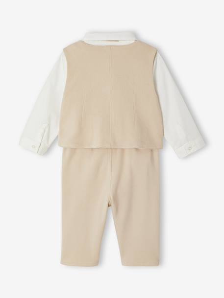 4-piece ceremony set for baby boys beige - vertbaudet enfant 