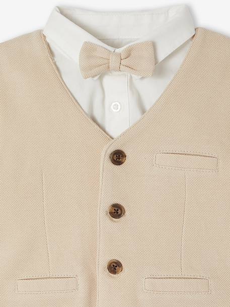 4-piece ceremony set for baby boys beige - vertbaudet enfant 
