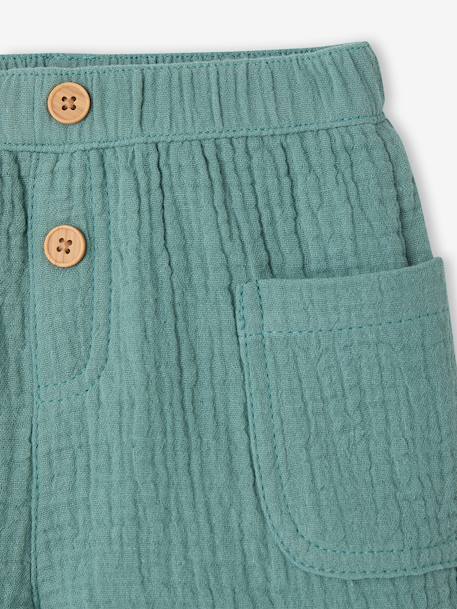 Boy's shirt and short set emerald green - vertbaudet enfant 