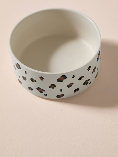 Ceramic Dog Bowl, FAMILY camel+printed white+striped pink - vertbaudet enfant 