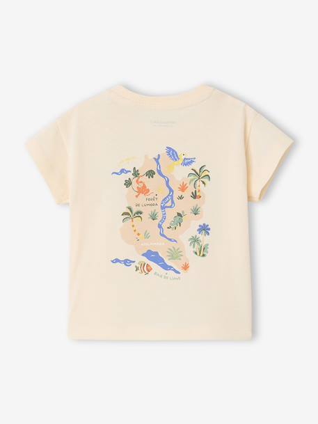 Baby boys' short-sleeved t-shirt ecru - vertbaudet enfant 