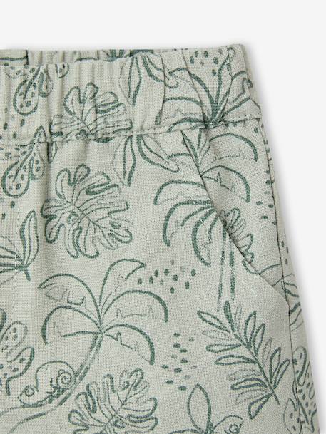 Baby boy shirt and short set sage green - vertbaudet enfant 