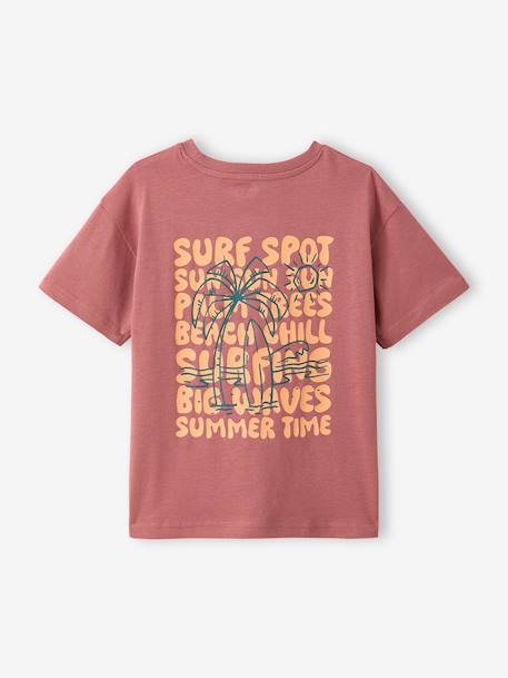 T-shirt with motif on front and back for boys anthracite+dusky pink+ocean blue+sky blue+white - vertbaudet enfant 