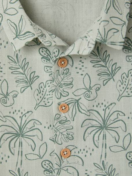 Baby boy shirt and short set sage green - vertbaudet enfant 