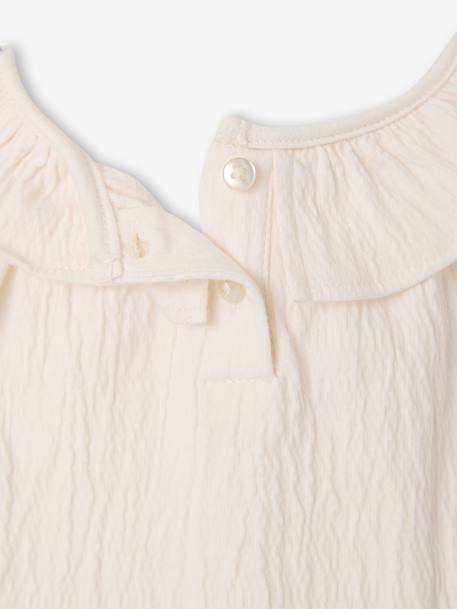 T-shirt sans manche bébé fille écru - vertbaudet enfant 
