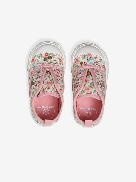 Baskets en toile imprimée bébé rose imprimé - vertbaudet enfant 