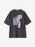 Oversized cotton t-shirt for boys anthracite+old rose - vertbaudet enfant 